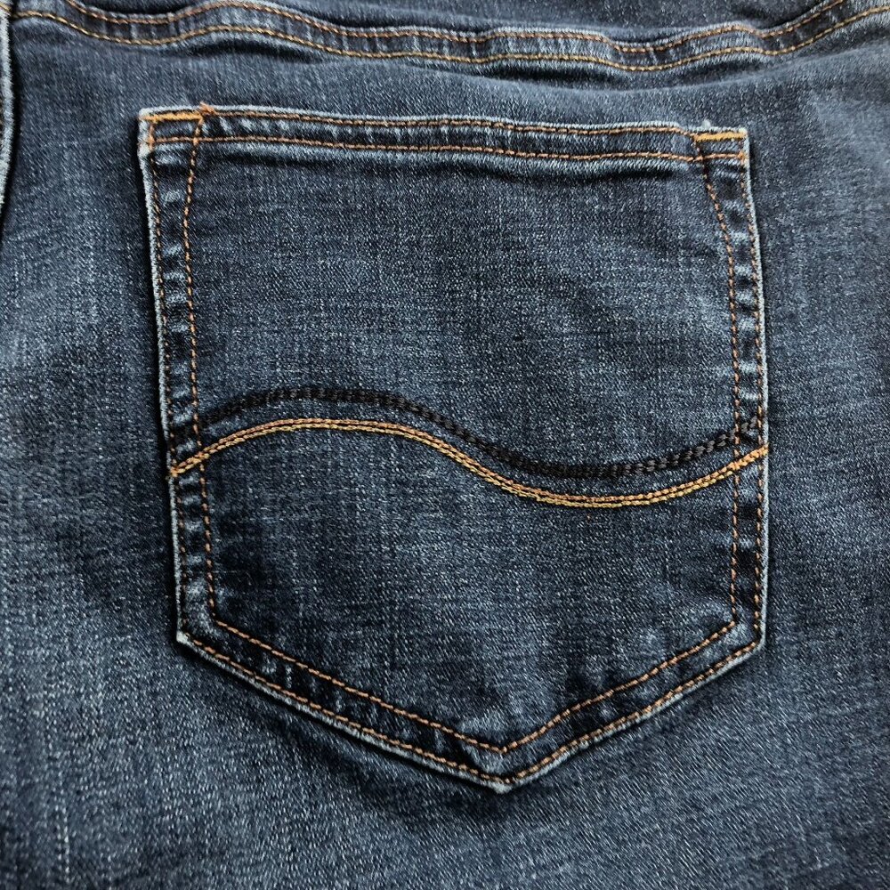 Lee Women Flex Motion Bootcut Jeans Size 18 Long Blue Denim Regular Fit Mid Rise - Picture 11 of 14